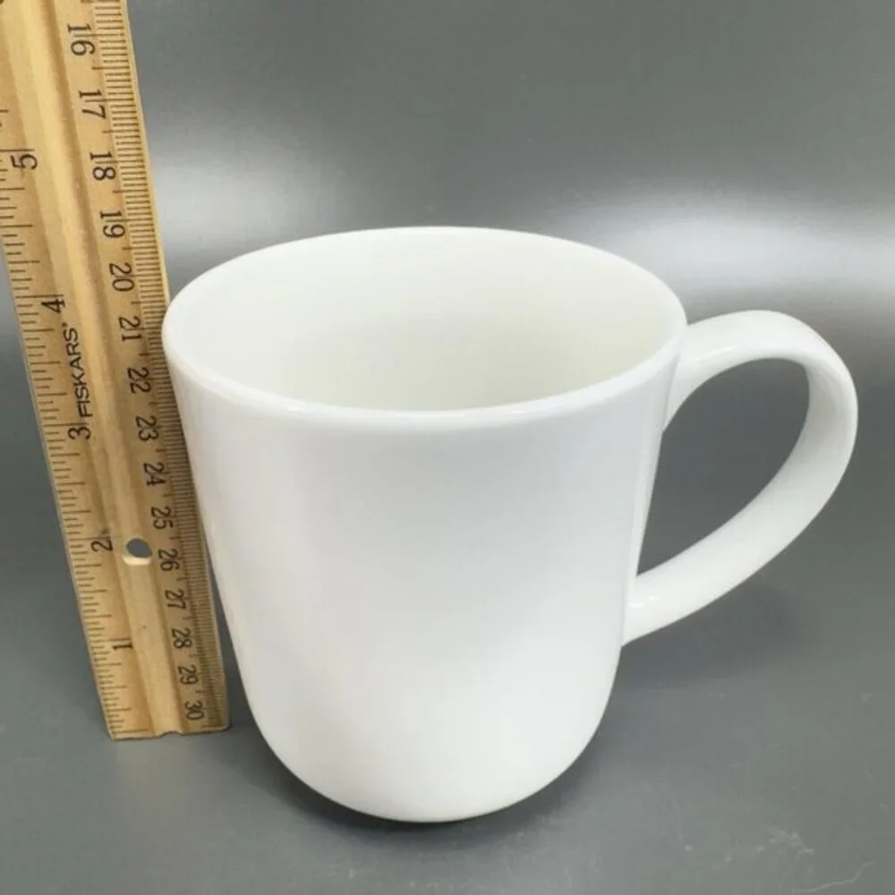 Maison Neuve White Stoneware Ceramic‎ Coffee Mug Cup Set 2 Mugs Cup Kitchenware